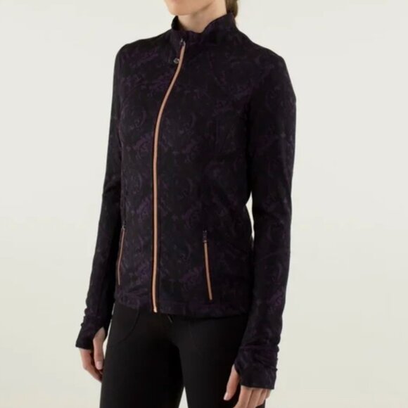 Lululemon Forme Jacket II, Purple and Black, Rose Gold Zippers, Size Small - Picture 1 of 15